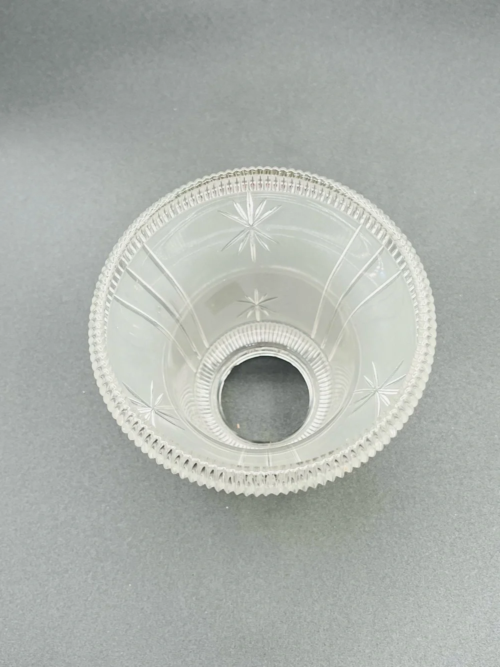 Frosted Glass Lamp Shade with Star Etchings